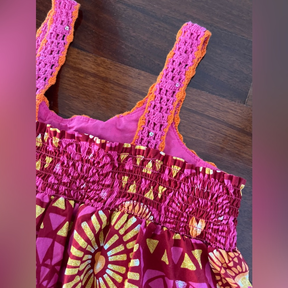 Children’s Place Big Girls Smoked Crochet Beads Tank Top Shirt Tee Size L 10 12 - Picture 6 of 6